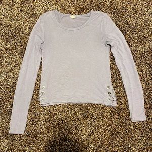 Garage, women’s long sleeve crop top, size small